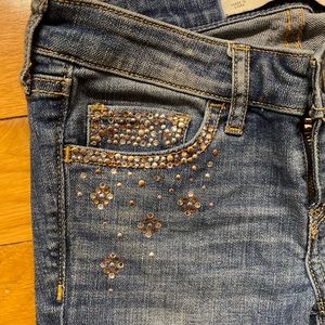 Hollister rhinestone studs skinny jeans